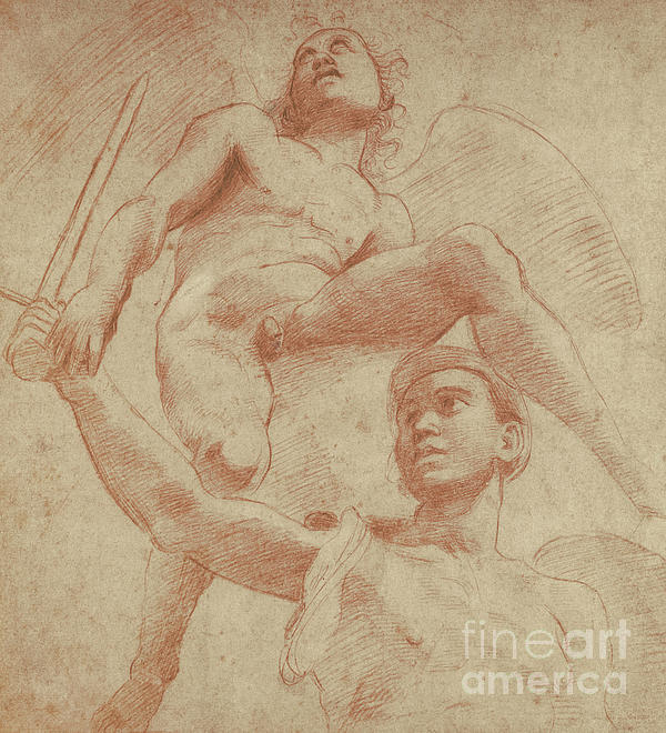 Angel and a figure representing the planet Mars by Raphael Angel and a figure representing the planet Mars by Raphael